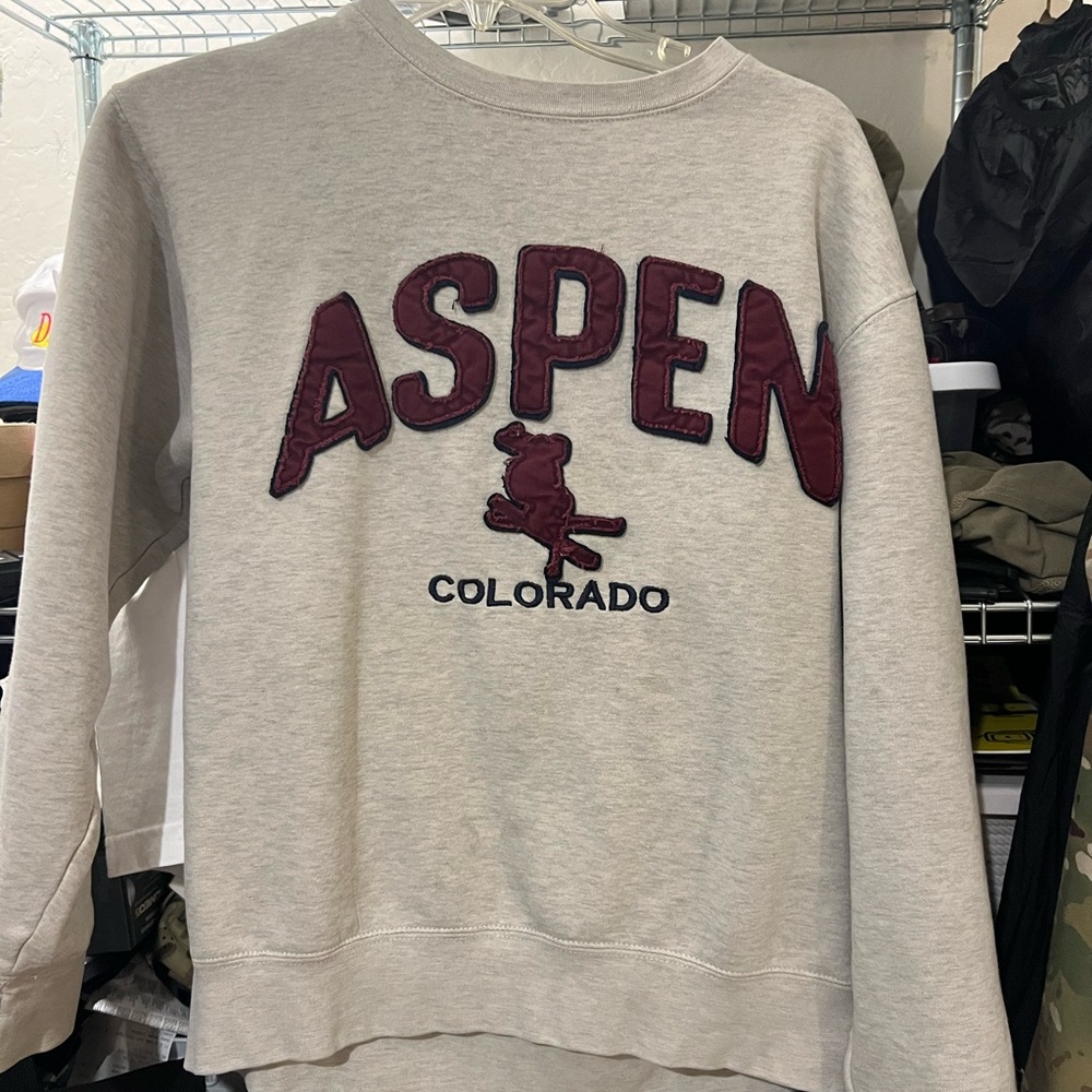 Blue 84 Aspen Crewneck Sweater - Light Gray and Maroon